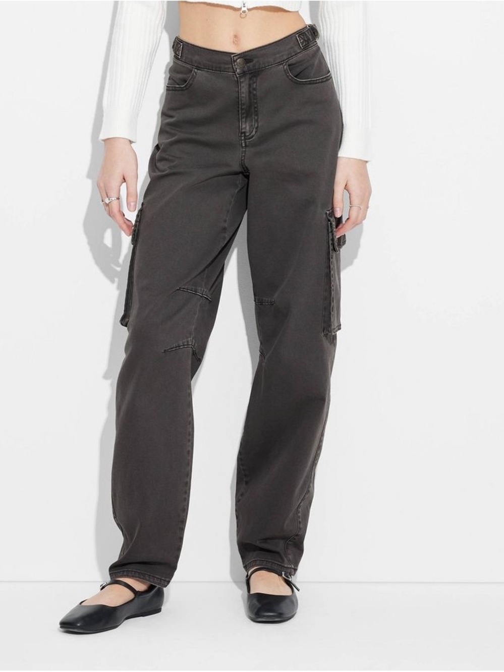 Wild Fable - Women's Mid-Rise Barrel Cargo Pants Size S
